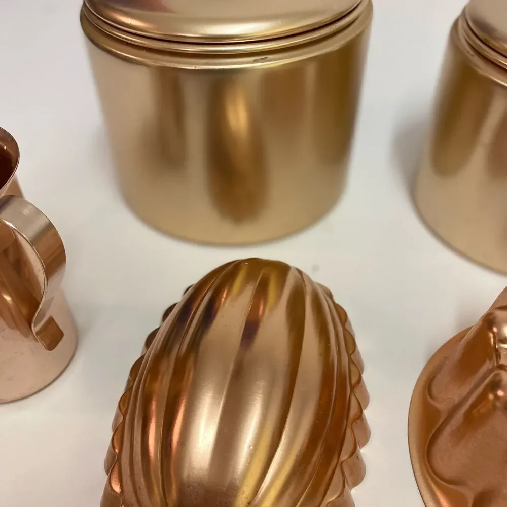 Vintage Rose‎ Gold Kitchen Canister Set & Accra